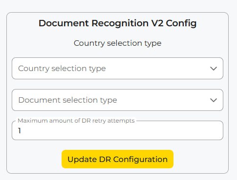 Document Recognition V2 Configuration